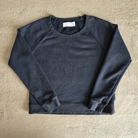 Everlane French Terry crew neck sweatshirt navy blue size XS - Picture 3 of 12